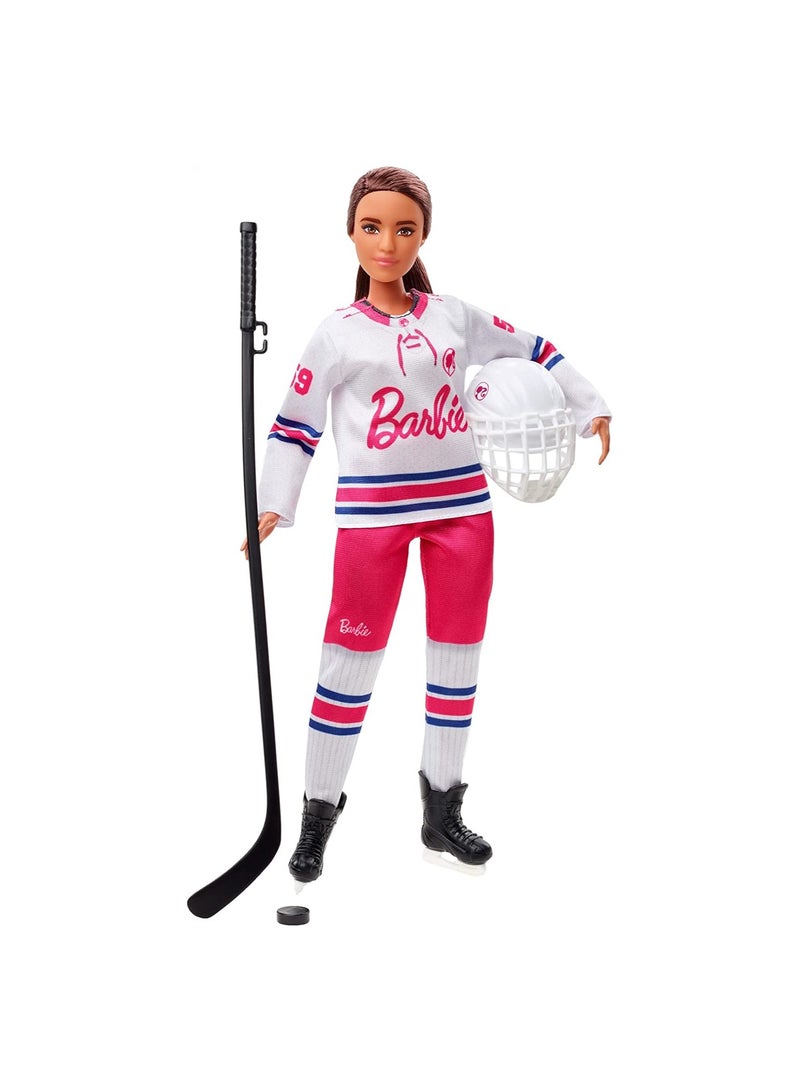 Barbie Made To Move Hockey Player Doll HFG74 - Image 2
