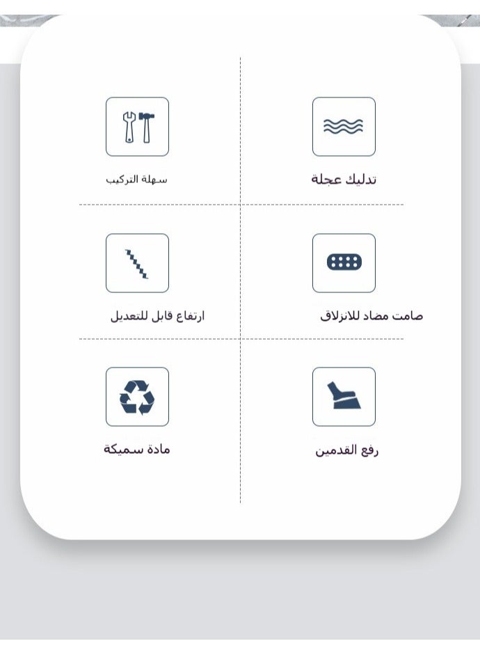 ماركة غير محددة مسند قدم مكتبي قابل للتعديل بـ 3 مستويات - داعم فقري مضاد للانزلاق تحت المكتب، يخفف تنميل الساقين،  - Image 3
