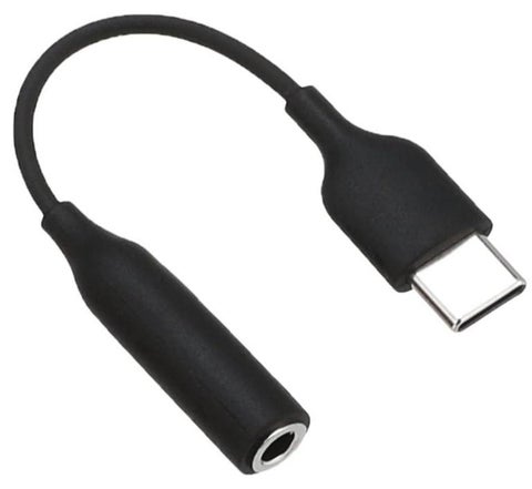 محول USB-C إلى مدخل سماعة 3.5 ملم - محول صوت رقمي مع تحكم عن بعد متوافق مع سامسونج وون بلس وجوجل بكسل والمزيد اللوان متعددة ( ياتي بللون عشوائي اسود او ابيض )