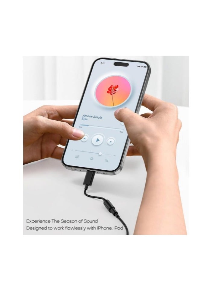 USB-C to 3.5mm Headphone Jack Adapter - Digital Audio Converter with Remote Control Compatible with Samsung, OnePlus, Google Pixel and More Multiple Colors (Random Color Black or White) - Image 4