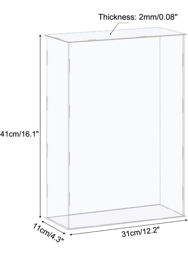 TPGP Acrylic Display Case Box Clear Dustproof Protection Showcase 31X11X41Cm For Collectibles Display - Image 2