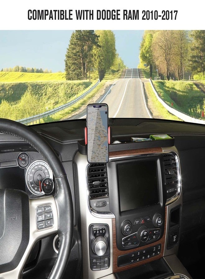 Jimen Compatible with Dodge Ram 2012-2017, Cell Phone Holder Mount Dashboard Tray - Image 2