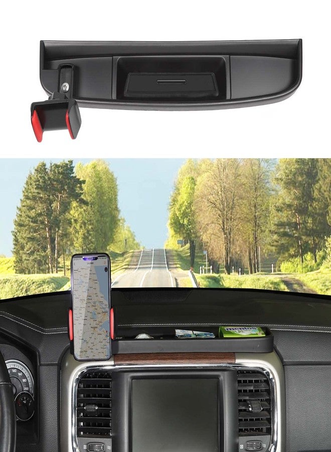 Jimen Compatible with Dodge Ram 2012-2017, Cell Phone Holder Mount Dashboard Tray - Image 1