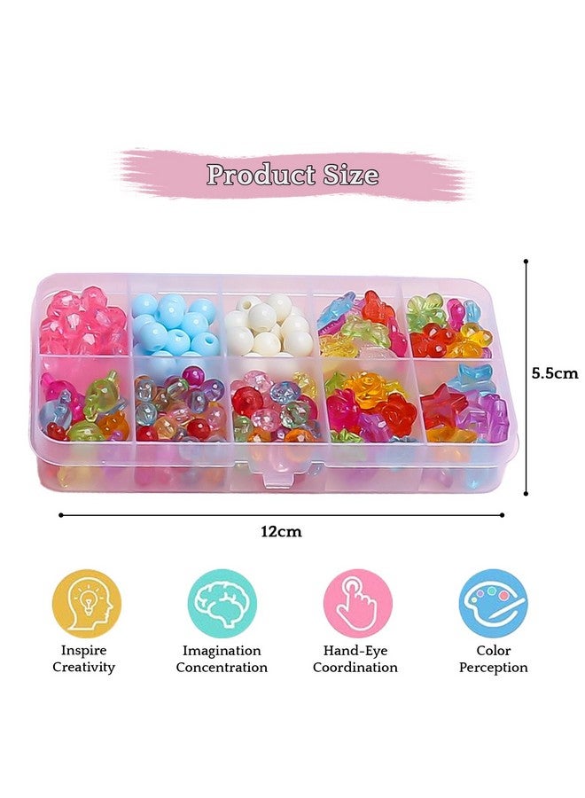سيجا مجموعة خرز SYGA للأطفال، مجموعة صنع مجوهرات يدوية للأطفال، أساور، قلادات، ربطات شعر، وخواتم، ومجموعات حرفية لأعياد الميلاد للفتيات الصغيرات بعمر 4، 5، 6، 7 سنوات - متعددة الألوان (مجموعة خرز DIY-104) - Image 3