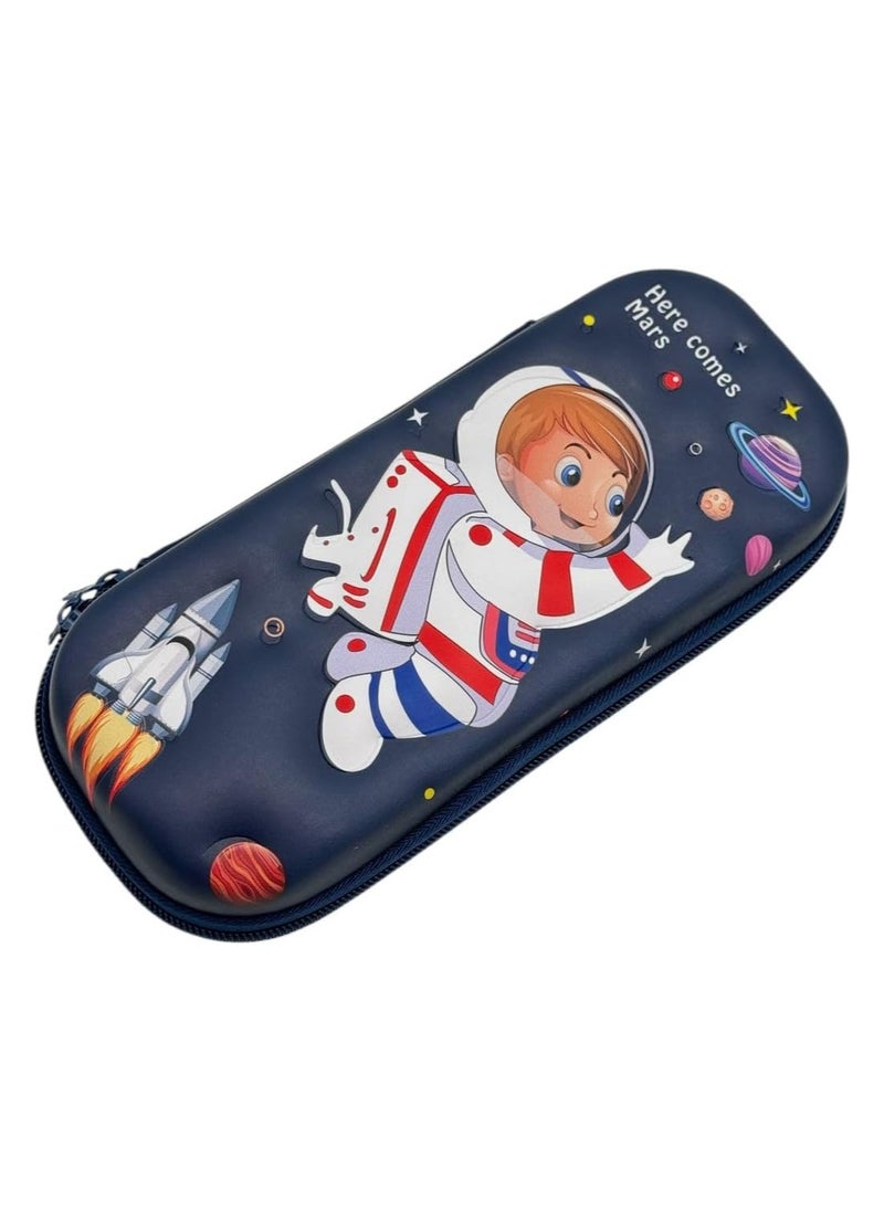 QSHOP ® Cartoon Pencil Case - Hard and Durable Cute Cartoon Pencil Case with Inner Mesh Pocket Perfect Organization for Pens and School Supplies  - Image 1