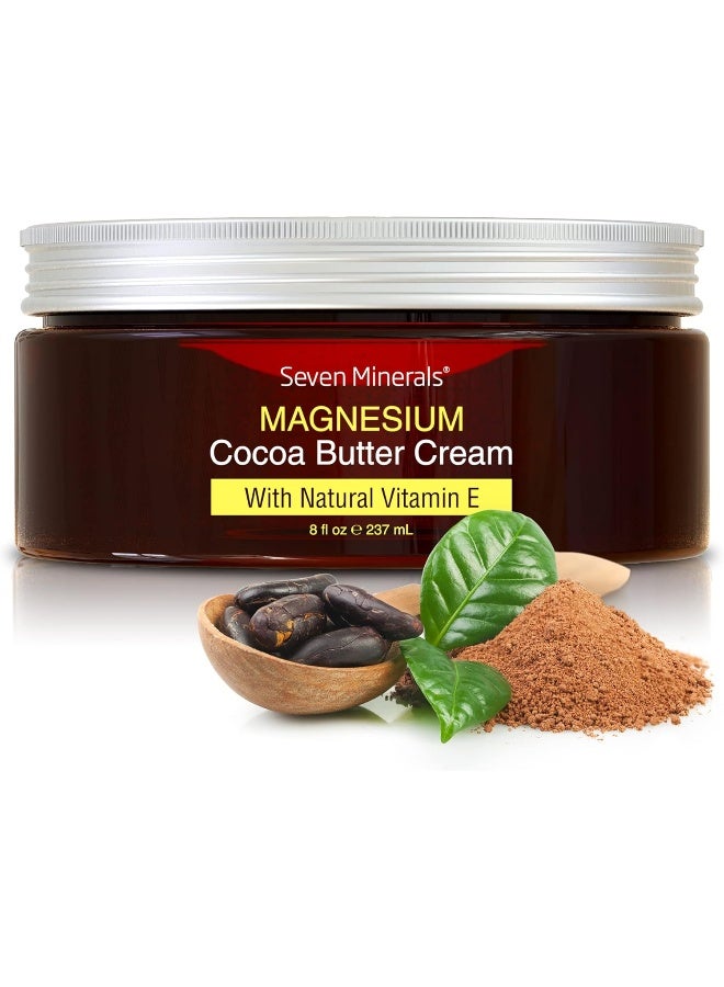 Seven Minerals Natural Magnesium Cream For Pain Calm, Leg Cramps, Sleep & Muscle Soreness - Image 1