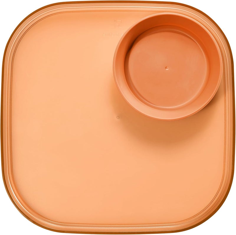 madesmart Dipware Reusable Dining PlateServing Tray for Appetizers and Snacks FoodSafe Appetizer Serving Platter with Removable Dip Bowl Terracotta - Image 2