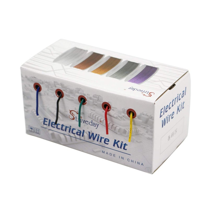 striveday 18 AWG Flexible Hook Up Wire - 1007 Tinned Copper Stranded Cable, 300V High Temp Resistant, for DIY Electronics, LED, Robotics, Automotive - Image 3