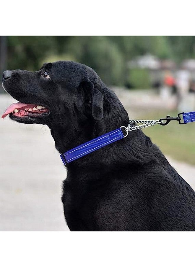 طوق عاكس فائق النعومة للكلاب مع جرس - طوق عاكس من النايلون مارتينجال قابل للتعديل من 14 إلى 20 بوصة للكلاب الصغيرة والمتوسطة الحجم (أزرق) - Image 4