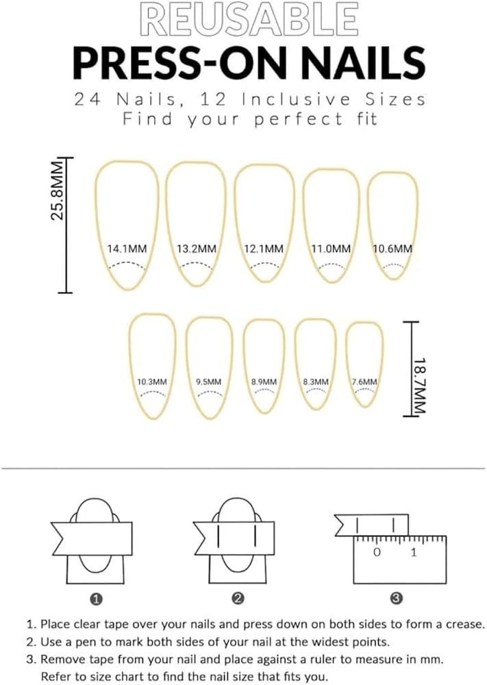 Suerte Press On Nails french tips light white fench with hearts Almond Solid Color Gradient Glossy 24pcs Press On French Nails Medium Natural Manicure nail art trendy, Fake acrylic nails with glue kit - Image 4