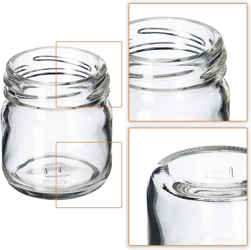 KADAX Preserving jars, 40 ml, mini preserving jars, spice jars with screw lids, jars, sample jars, jam jars, mini honey jars, round jars (20 pieces, gold lids) - Image 4
