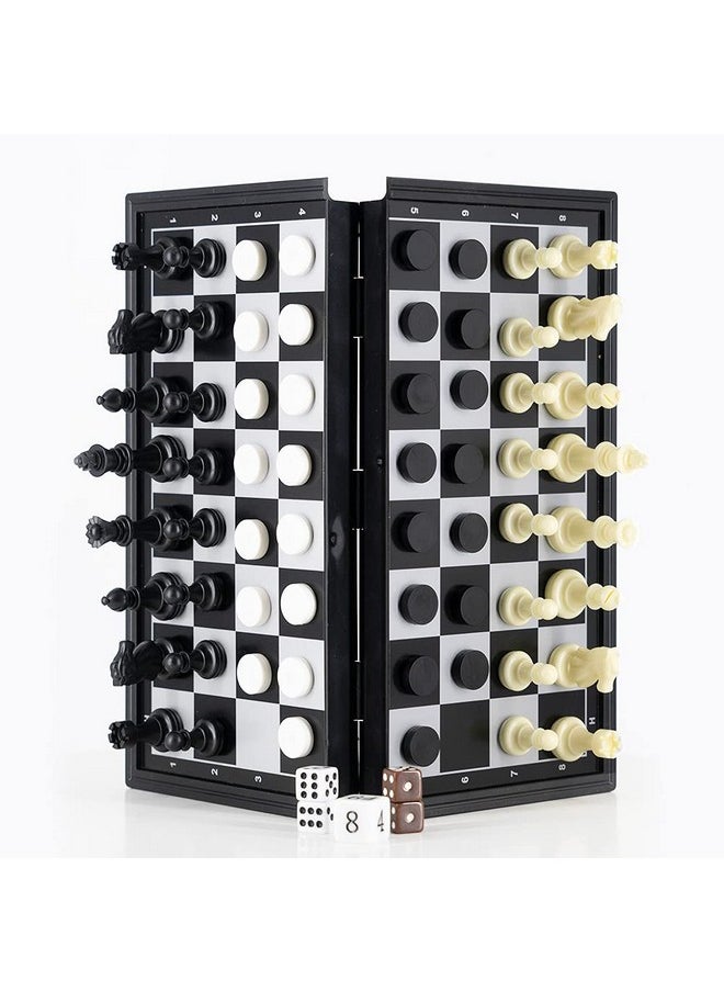 WEofferwhatYOUwant 3-In-1 Magnetic Travel Chess Set. Great Value Has Backgammon And Checkers. 10 By 10 Inches  - Image 4