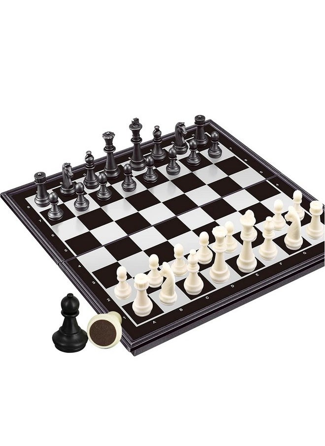 WEofferwhatYOUwant 3-In-1 Magnetic Travel Chess Set. Great Value Has Backgammon And Checkers. 10 By 10 Inches  - Image 2