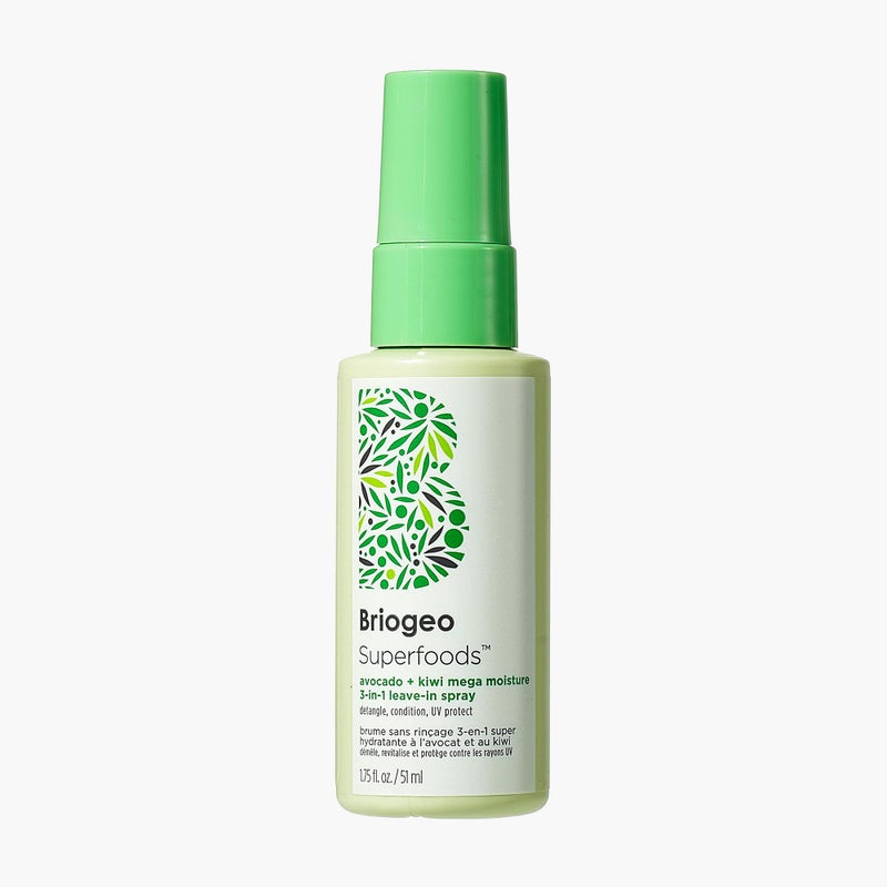 Briogeo Superfoods Avocado + Kiwi Mega Moisture 3-in-1 Leave-In Spray, 3-in-1 Hair Moisturizer for Dry Damaged Hair, Hair Detangler Plus Leave In Conditioner, Vegan, Cruelty-Free, 1.75 fl oz - Image 1