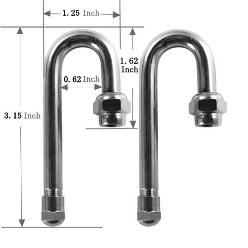Aracey Dually Valve Stem Extensions, Set of 2Pcs,Heavey Duty, 180 Degree Metal Dual Wheel Valve Stem Extenders for for Truck Tires, RV, Trailer or Other Heavy dualies Wheel Vehicles - Image 3