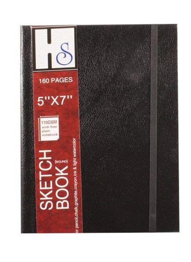 HS - HS Artist Sketch Book 110 GSM Acid Free (Hard Bound 5X7) - Image 1