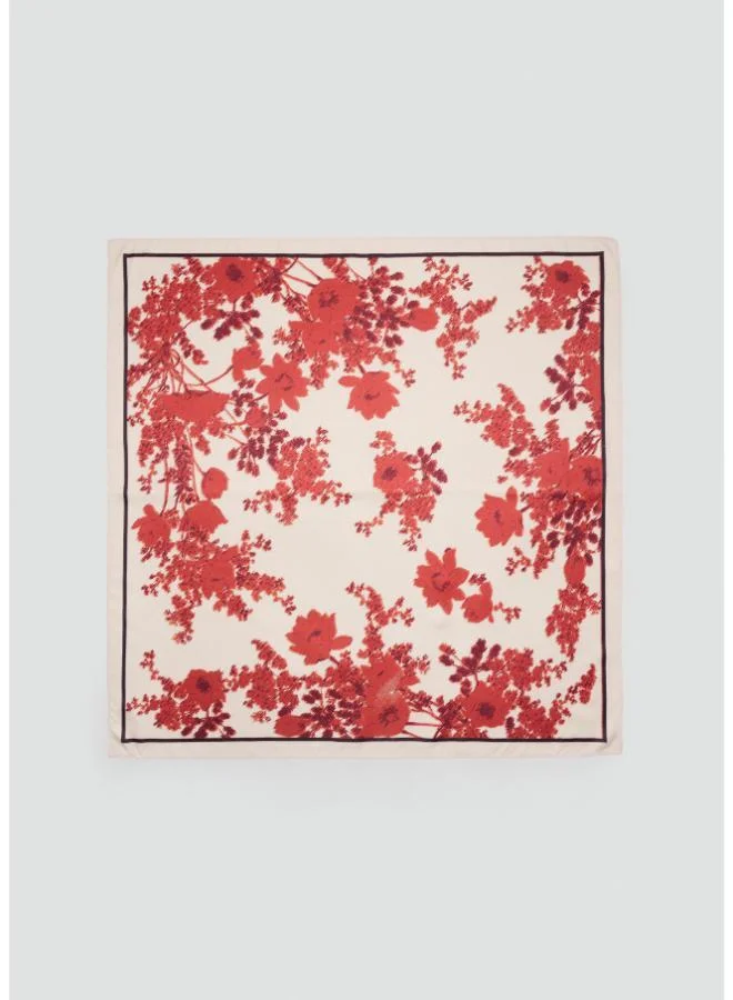 Floral print scarf