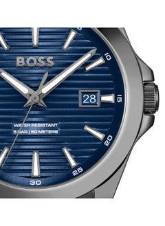 HUGO BOSS HUGO BOSS ROUND ANALOG MEN'S BLUE CASE WATCH - 1514175  - Image 4