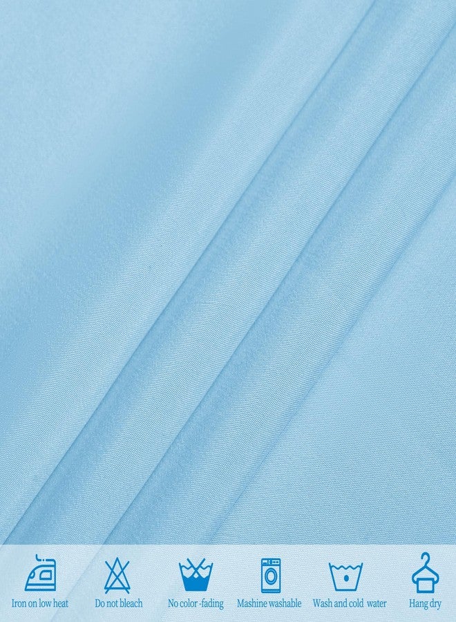 REWOMC 10 Pack Light Blue Round Tablecloths 90 Inch, Circle Bulk Washable Linen Polyester Tablecloth, Table Cloth Cover for Wedding Buffet Party Banquet Reception Restaurant and Camping - Image 4