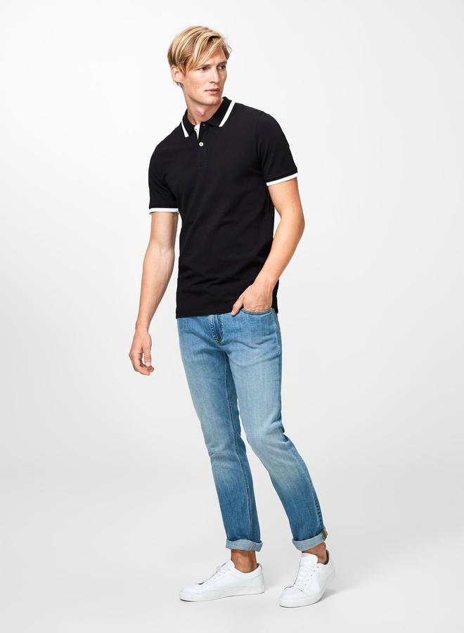 برودكت بولو أساسي بتفاصيل شريط متباين - Image 4