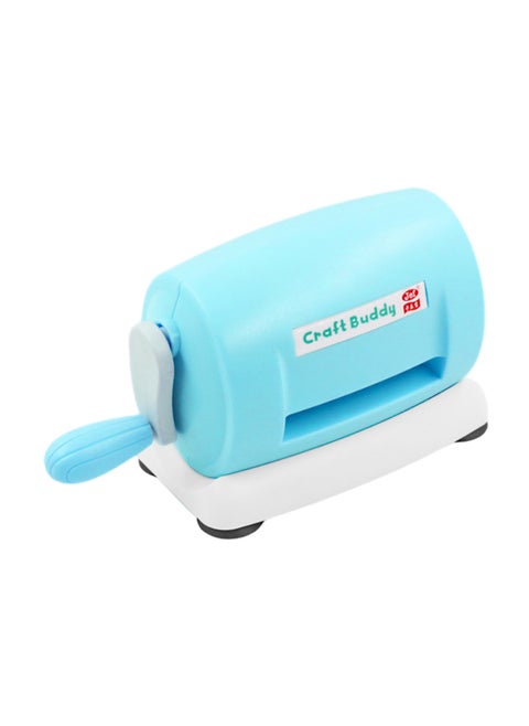 Die Cutting Embossing Machine, Hand Crank Embossing Machine, Manual Mini Die Cutting Machine, Card Making Scrapbooking Machine, Paper DIY Crafts, Including 1 Set of AB Board (Blue)