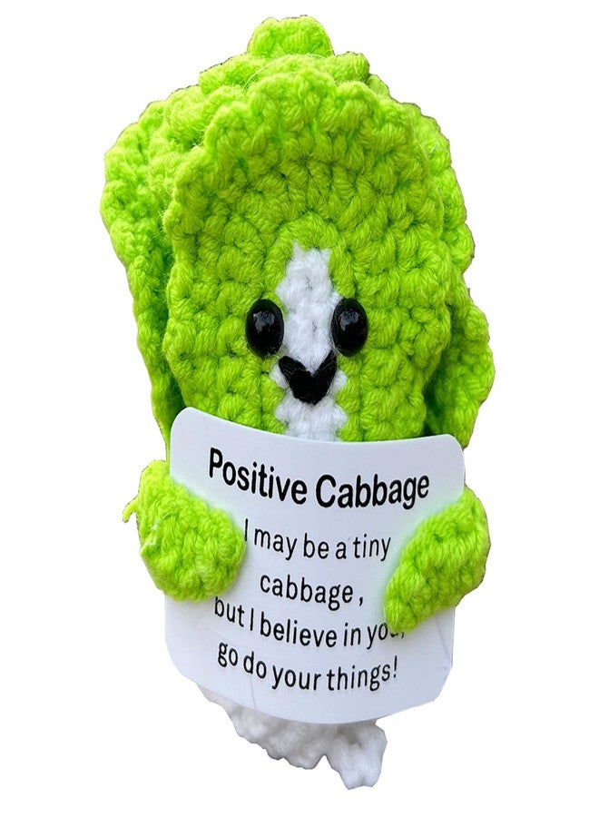 PLWalker Emotional Support Cabbage Gifts Crochet Pickle, Positive Veggie Vegetable Cute Funny Cool Office Desk Decor Decorations for Her Women Men - Image 1
