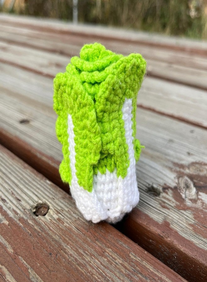 PLWalker Emotional Support Cabbage Gifts Crochet Pickle, Positive Veggie Vegetable Cute Funny Cool Office Desk Decor Decorations for Her Women Men - Image 2