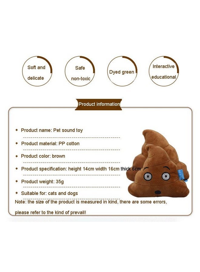 CheeseandU 2Pack Pet Dog Squeak Toy Funny Face Expression Plush Poop Shape Stuffing Squeaking Puppy Playtoy for Small Dogs Puppy - Image 4