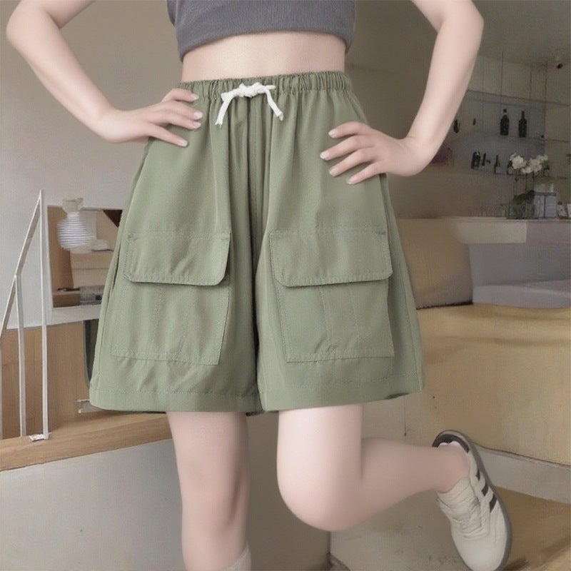 New Women''s Shorts 2025 Summer Thin Casual Versatile Quarter Pants with Large Pockets for Beach Sports - Image 5