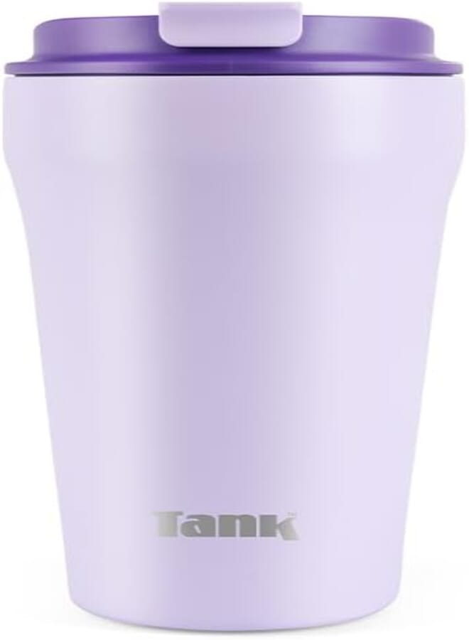 Tank Everyday 350ml Mug Elegant Insulated Stainless Steel, Keeps Drinks Hot, Leakproof - Lavender