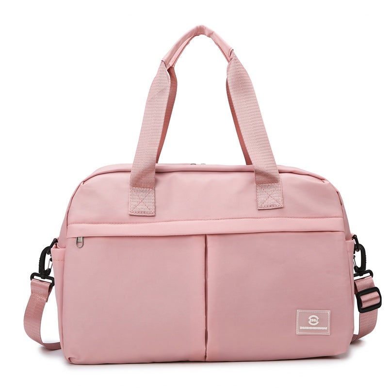 Generic Extensible Short Distance Travel Bag Large Capacity Swimming Crossbody Sports Training Bag Gym Bag Advanced Dry and Wet Separation Pink 