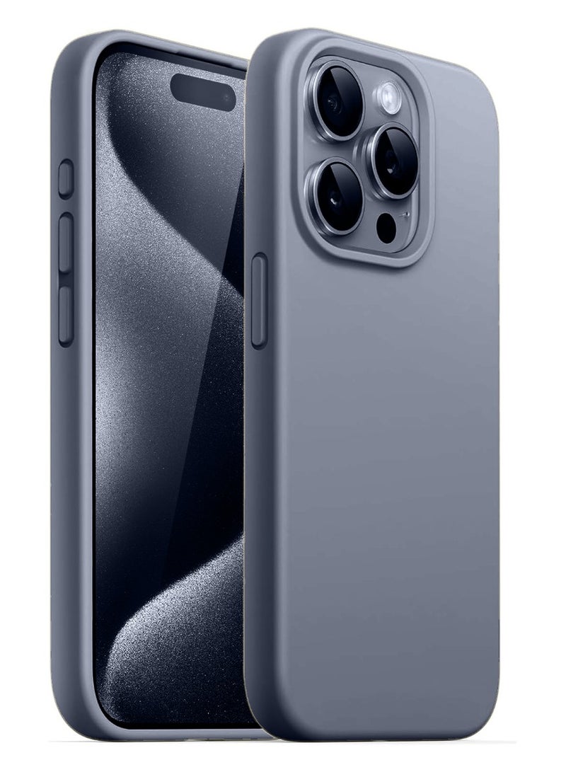 جومو ستور جراب سيليكون سائل لهاتف آيفون 15 برو ماكس (6.7 إنش) – ناعم الملمس، مقاوم للصدمات والخدوش – غطاء حماية كامل مع بطانة داخلية من الألياف الدقيقة – تصميم نحيف وأنيق - Image 1