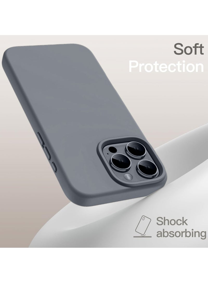 جومو ستور جراب سيليكون سائل لهاتف آيفون 15 برو ماكس (6.7 إنش) – ناعم الملمس، مقاوم للصدمات والخدوش – غطاء حماية كامل مع بطانة داخلية من الألياف الدقيقة – تصميم نحيف وأنيق - Image 2