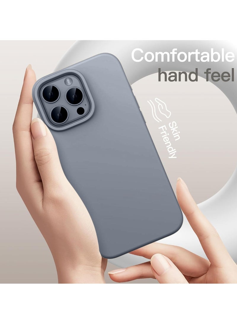 جومو ستور جراب سيليكون سائل لهاتف آيفون 15 برو ماكس (6.7 إنش) – ناعم الملمس، مقاوم للصدمات والخدوش – غطاء حماية كامل مع بطانة داخلية من الألياف الدقيقة – تصميم نحيف وأنيق - Image 3