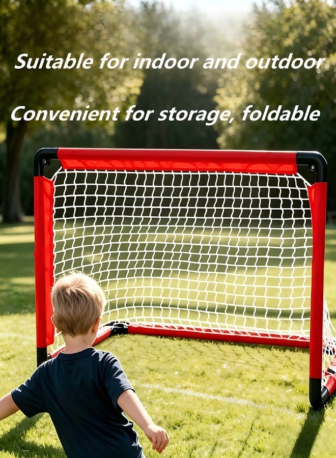 MATVHRUI Children's soccer goal set, indoor soccer goal, outdoor soccer goal, portable foldable soccer training equipment, soccer set suitable for children's and youth matches, sports goods - Image 5