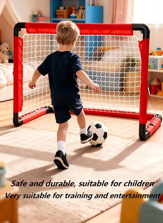 MATVHRUI Children's soccer goal set, indoor soccer goal, outdoor soccer goal, portable foldable soccer training equipment, soccer set suitable for children's and youth matches, sports goods - Image 4