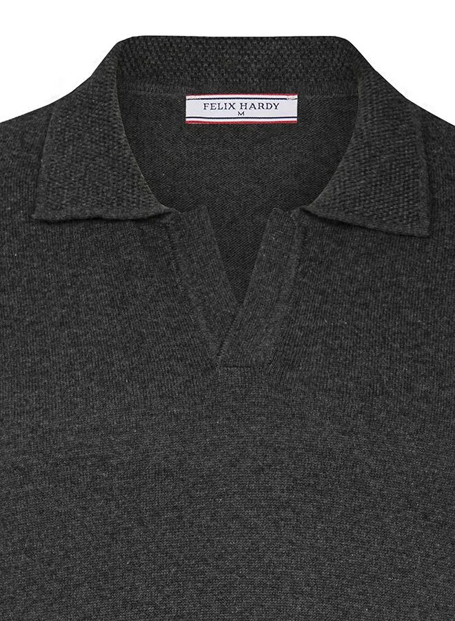 FELIX HARDY Pullover with Polo Collar - Buttonless