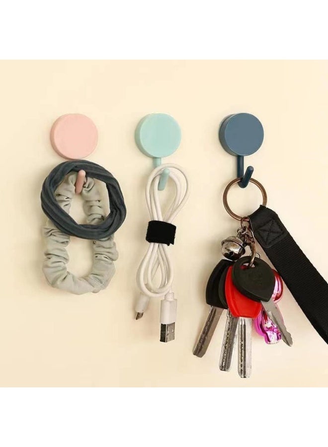 20 pcs Adhesive Hooks Cute Utility Hooks, Key Hooks for Wall Decorative, for Hanging Hat, Towel, Key, Towel Hook Wall Mount for Home, Kitchen, Bathroom, Office(Mixed colors ) - Image 2