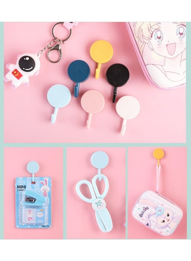 20 pcs Adhesive Hooks Cute Utility Hooks, Key Hooks for Wall Decorative, for Hanging Hat, Towel, Key, Towel Hook Wall Mount for Home, Kitchen, Bathroom, Office(Mixed colors ) - Image 4