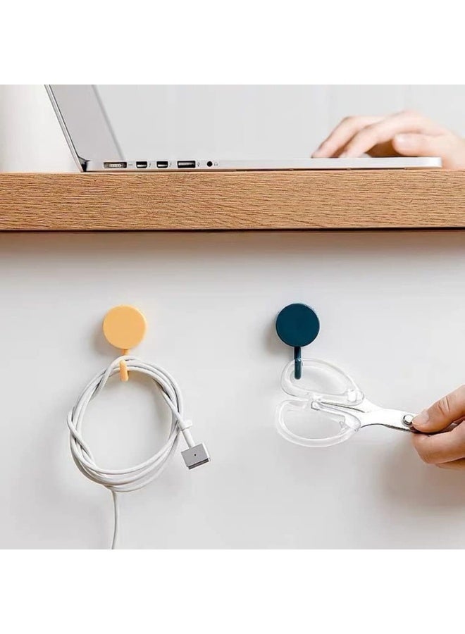 20 pcs Adhesive Hooks Cute Utility Hooks, Key Hooks for Wall Decorative, for Hanging Hat, Towel, Key, Towel Hook Wall Mount for Home, Kitchen, Bathroom, Office(Mixed colors ) - Image 5