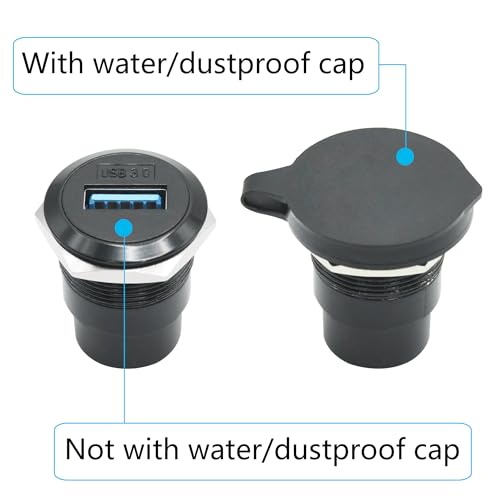 Maixbomr 2Pcs USB 3.0 Panel Mount Connector Socket, USB A Female to Female Fixed Pass Through Module with Dustcap, USB 3.0 High Speed Data Extension Coupler Adapter - Image 4