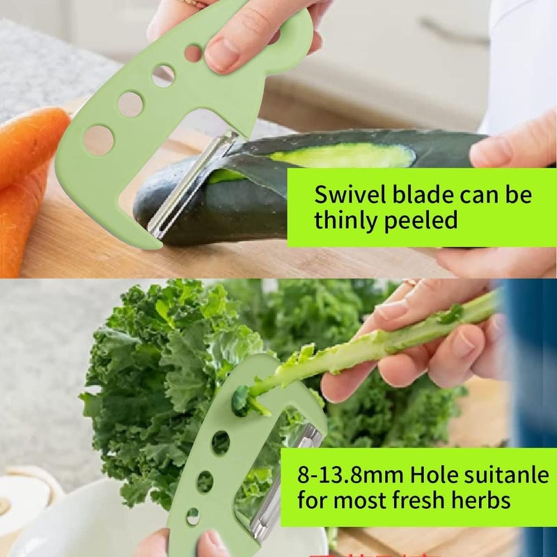 Nathgra 6 Pieces Kitchen Gadgets Set Space Saving Cooking Tools Accessories Fruit Vegetable Peeler Cheese Chocolate Grater Pizza Cutter Garlic Grinder Vanilla Cutter Bottle Opener - Image 3