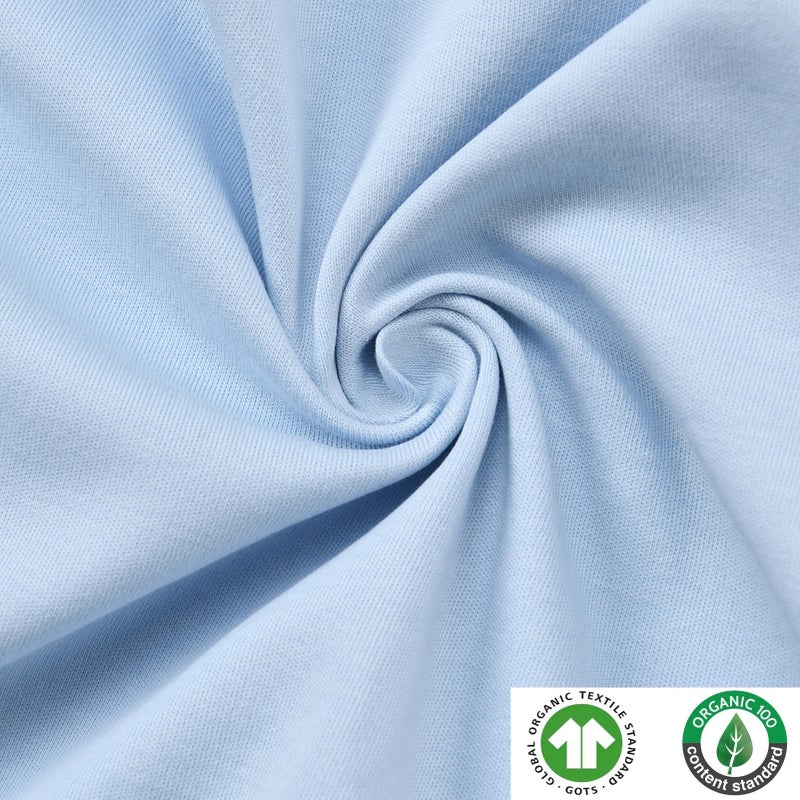 Aablexema 3-Pack Organic Cotton Baby Footless Pajamas with Mitten Cuffs, 2-Way Zipper Infant Romper Outfit(Blue Set,18-24m) - Image 4