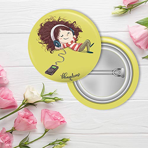 Bhai Please Pin Badge (Pack of 9)Listening Music, Life Is Beautiful Ride, Go Where You Feel, World Is Yours, Life Is A Game, My Life My Rules, When Life Gets, Travel With No Regrets, Girls Rules World - Image 2