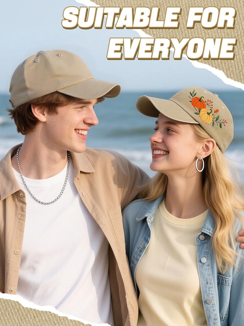 Big Gun Biggun Embroidered Baseball Cap for Girls Women Men - Adjustable Soft Breathable Cotton Hats for Fall Gifts, Pumpkin Khaki - Image 4
