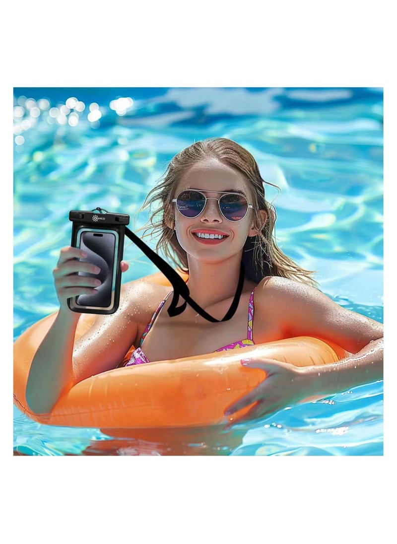 OMAKSS OMAKSS WATERPROOF PHONE CASE , IPX8 Certified 30M Waterproof Phone Pouch Waterproof Cell Phone Case Fit for Big Phones up to 7.2'' Compatible with iPhone 16/15/14/13 Series, S23 S24 Ultra  - Image 1