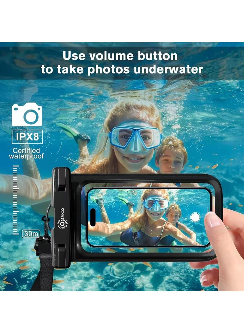OMAKSS OMAKSS WATERPROOF PHONE CASE , IPX8 Certified 30M Waterproof Phone Pouch Waterproof Cell Phone Case Fit for Big Phones up to 7.2'' Compatible with iPhone 16/15/14/13 Series, S23 S24 Ultra  - Image 3