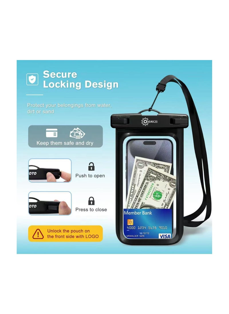 OMAKSS OMAKSS WATERPROOF PHONE CASE , IPX8 Certified 30M Waterproof Phone Pouch Waterproof Cell Phone Case Fit for Big Phones up to 7.2'' Compatible with iPhone 16/15/14/13 Series, S23 S24 Ultra  - Image 4