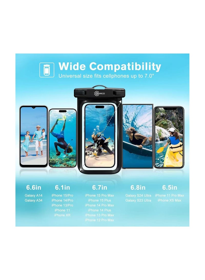 OMAKSS OMAKSS WATERPROOF PHONE CASE , IPX8 Certified 30M Waterproof Phone Pouch Waterproof Cell Phone Case Fit for Big Phones up to 7.2'' Compatible with iPhone 16/15/14/13 Series, S23 S24 Ultra  - Image 5