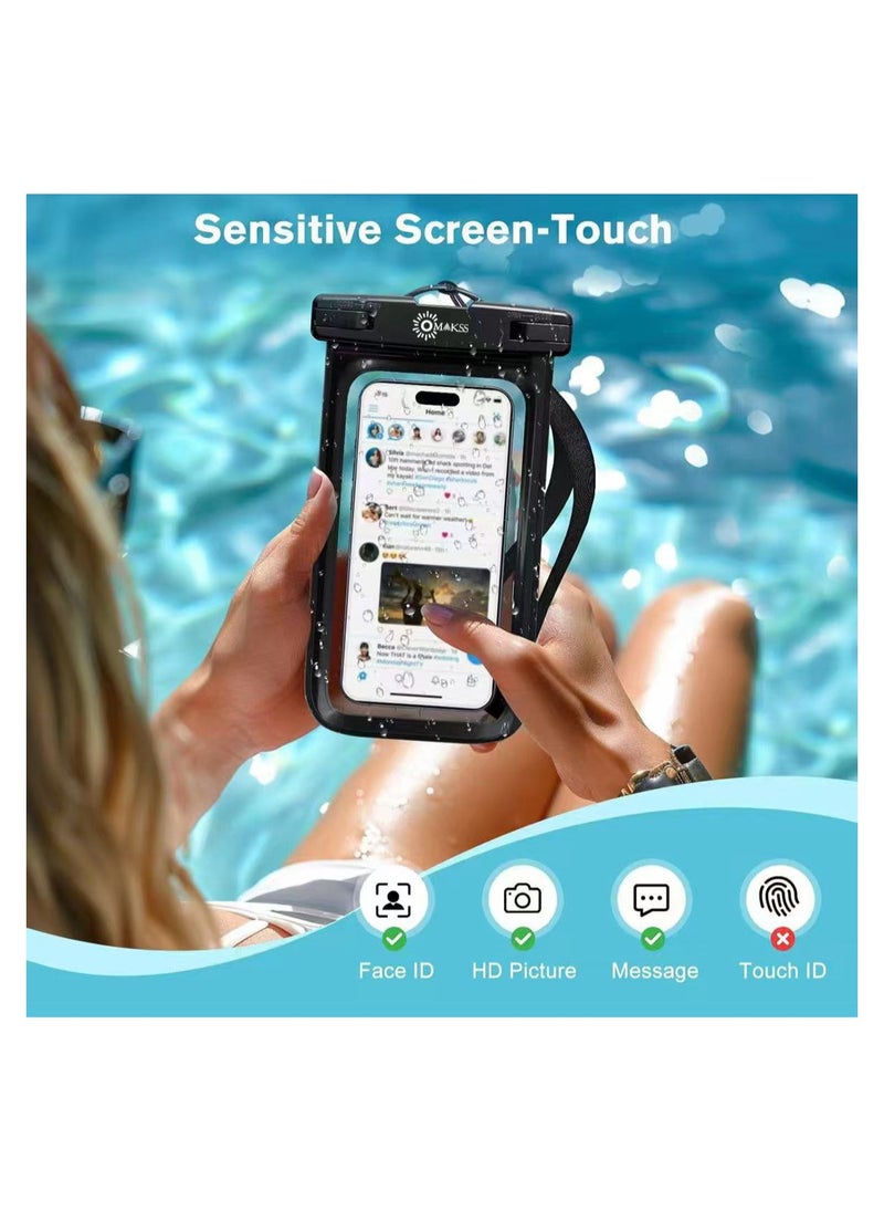 OMAKSS OMAKSS WATERPROOF PHONE CASE , IPX8 Certified 30M Waterproof Phone Pouch Waterproof Cell Phone Case Fit for Big Phones up to 7.2'' Compatible with iPhone 16/15/14/13 Series, S23 S24 Ultra  - Image 2
